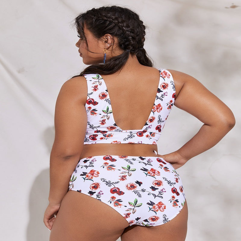 Plus Size Split Swimsuit