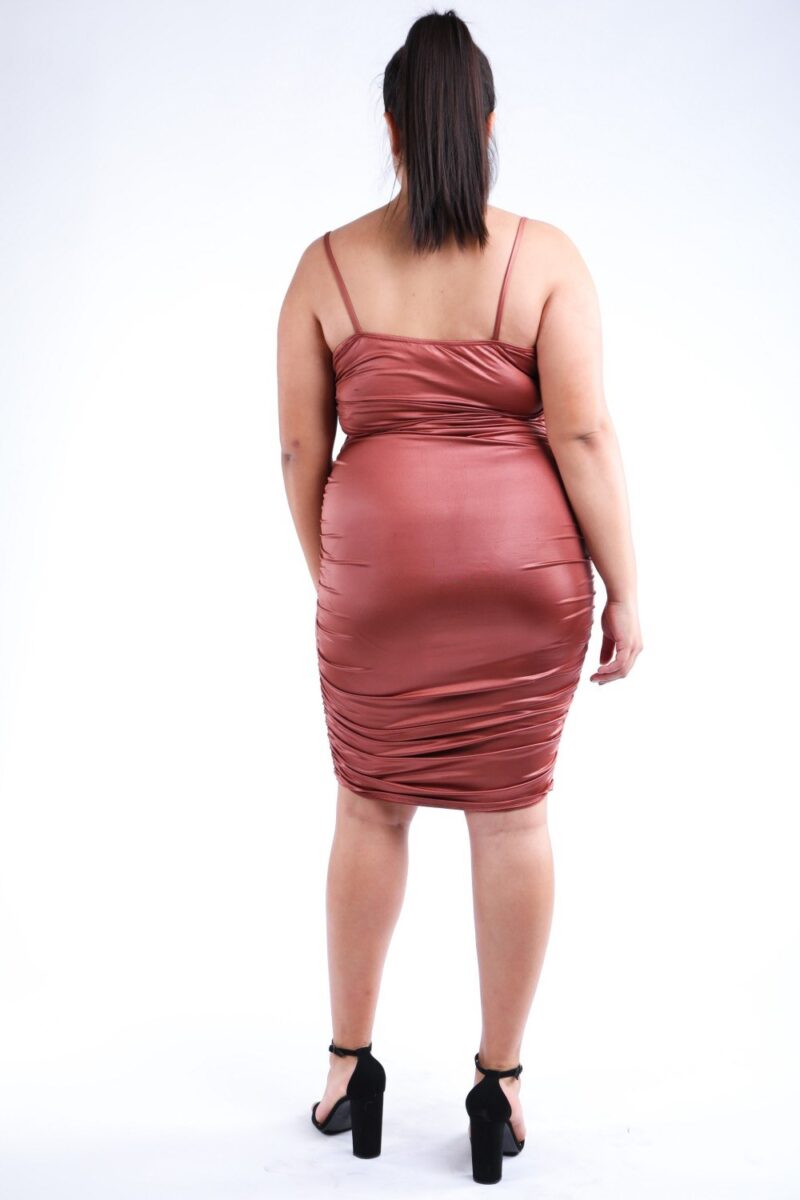 Ruched Pu Dress - Image 5