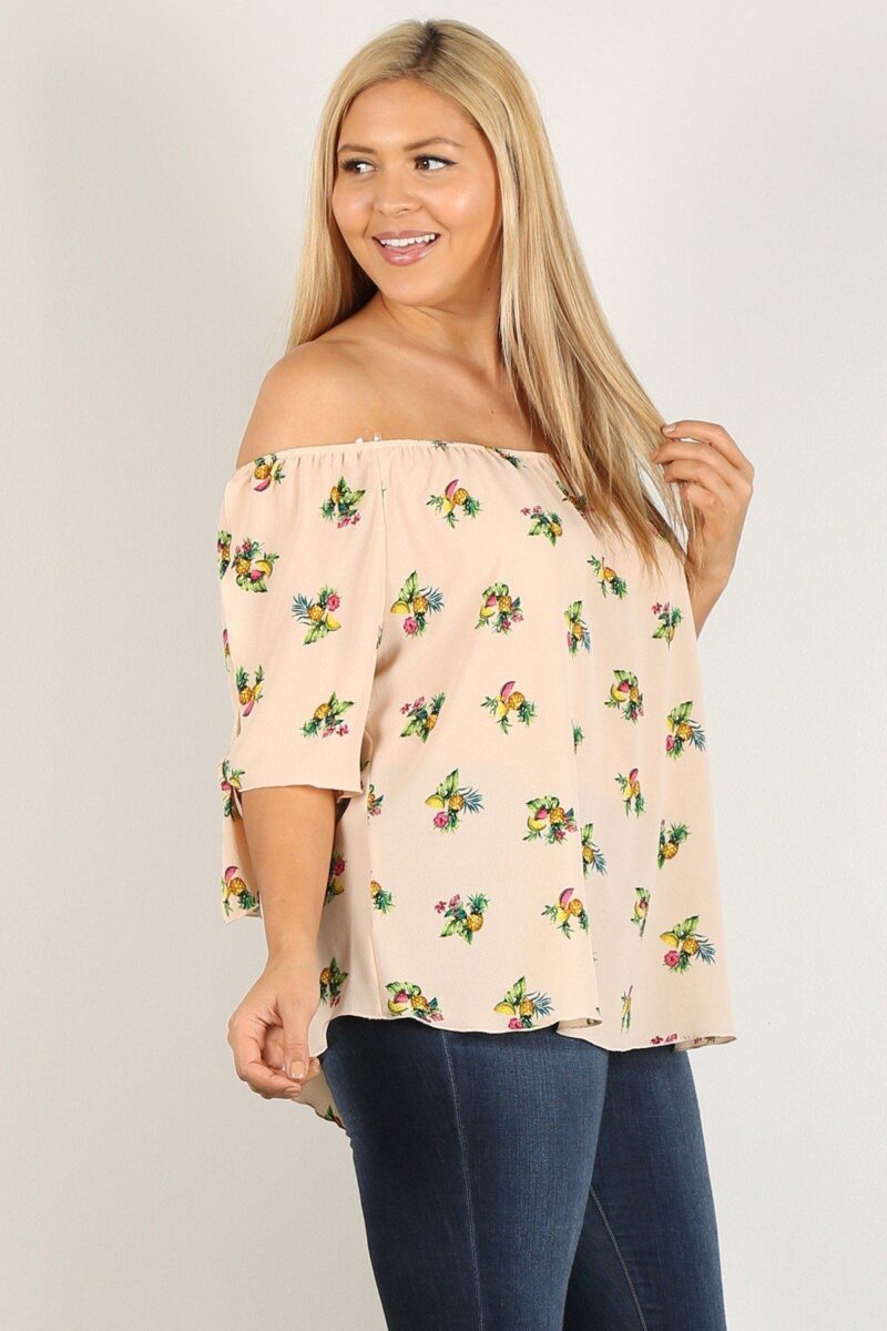 Plus Size Floral Print, Top - Image 4