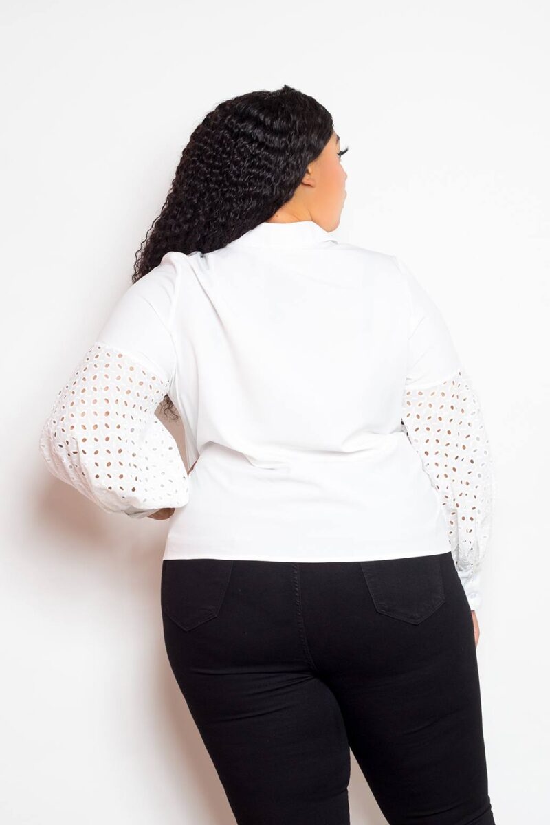 Blouse With Punched Sleeves - Image 4