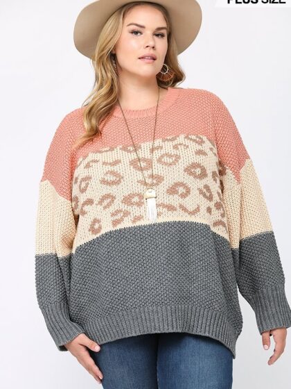 Women's plus size fashion sweater. Stylish trendy sweaters for fall and winter.