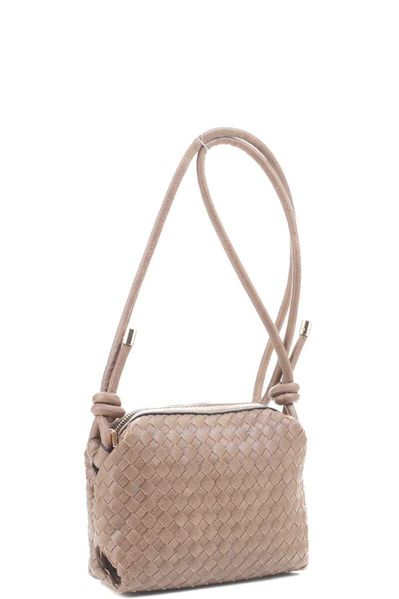 Braid Texture Zipper Crossbody Bag - Image 5