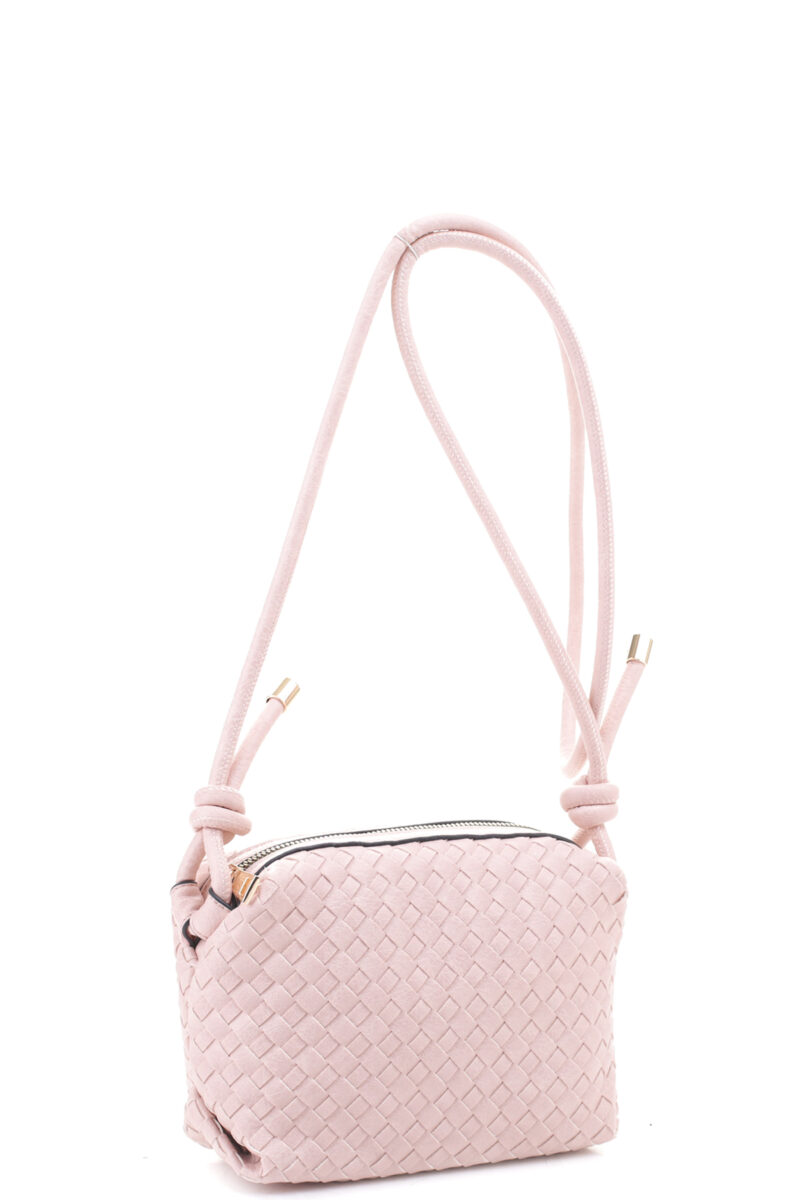 Braid Texture Zipper Crossbody Bag - Image 6