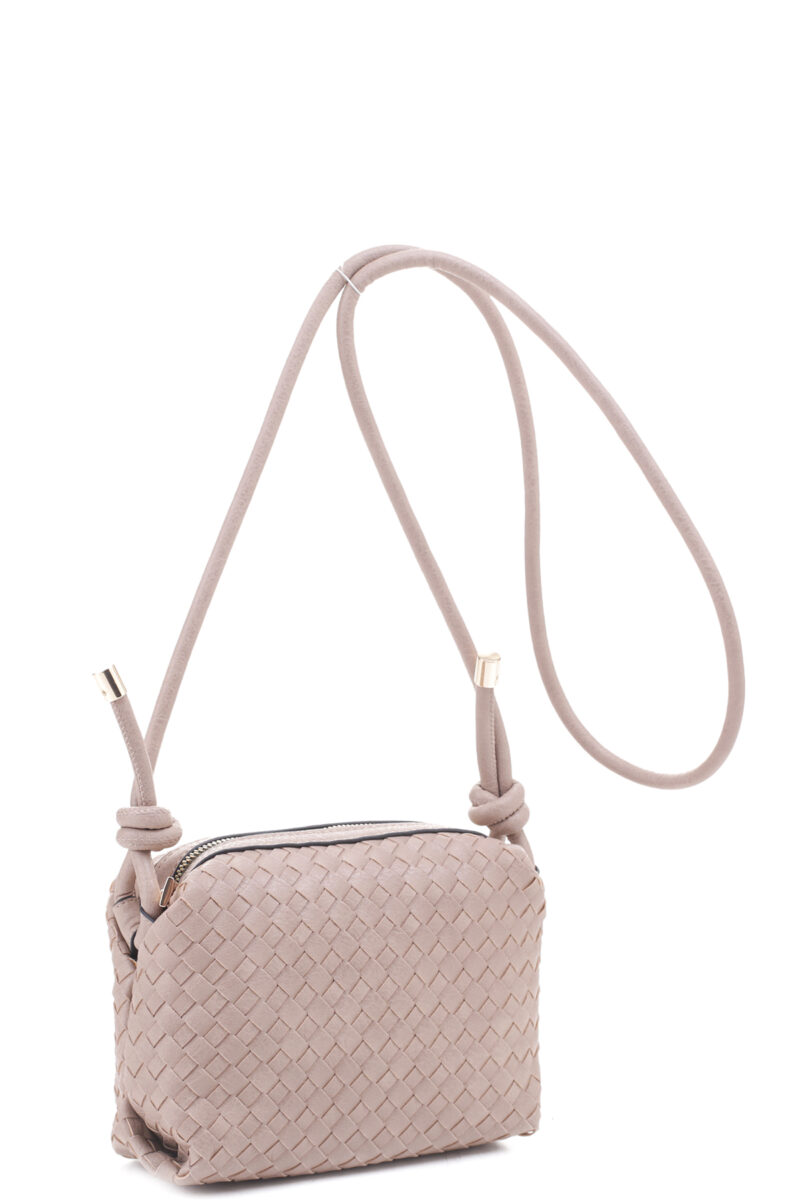 Braid Texture Zipper Crossbody Bag - Image 7