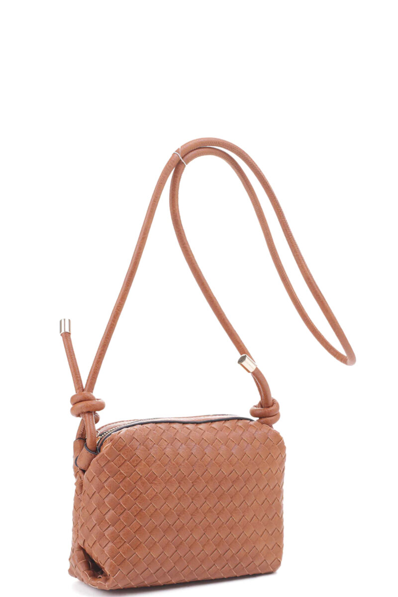 Braid Texture Zipper Crossbody Bag - Image 8