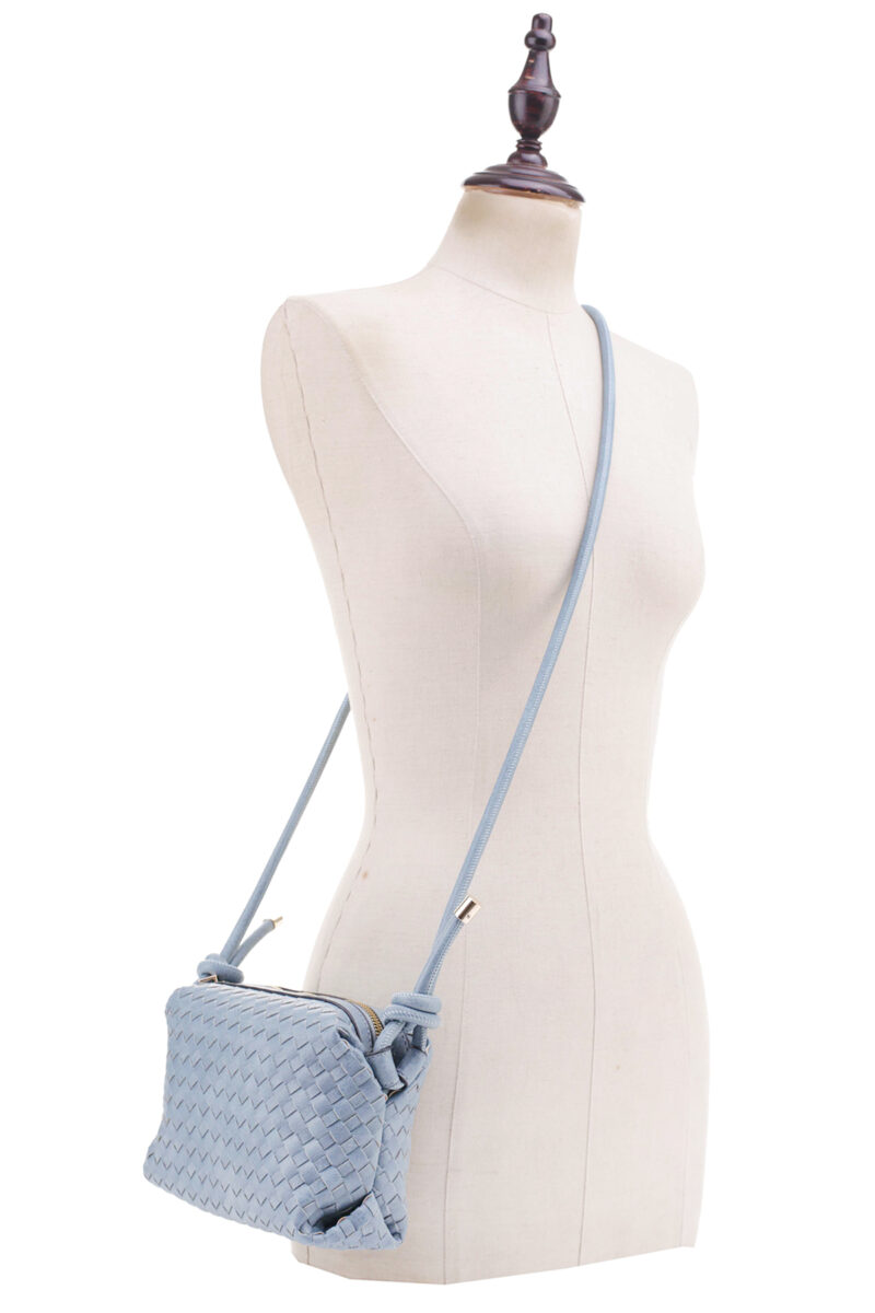 Braid Texture Zipper Crossbody Bag - Image 10