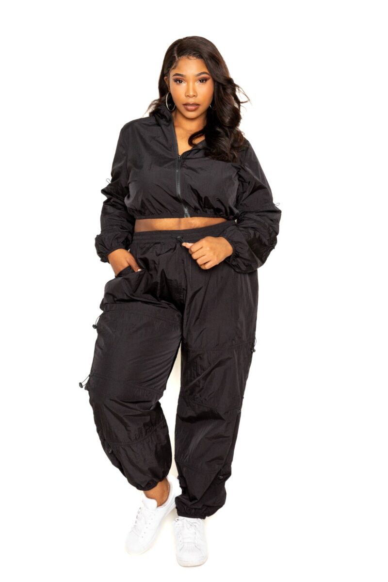 Active Zip Up Set With Cord Lock Detail - Image 2