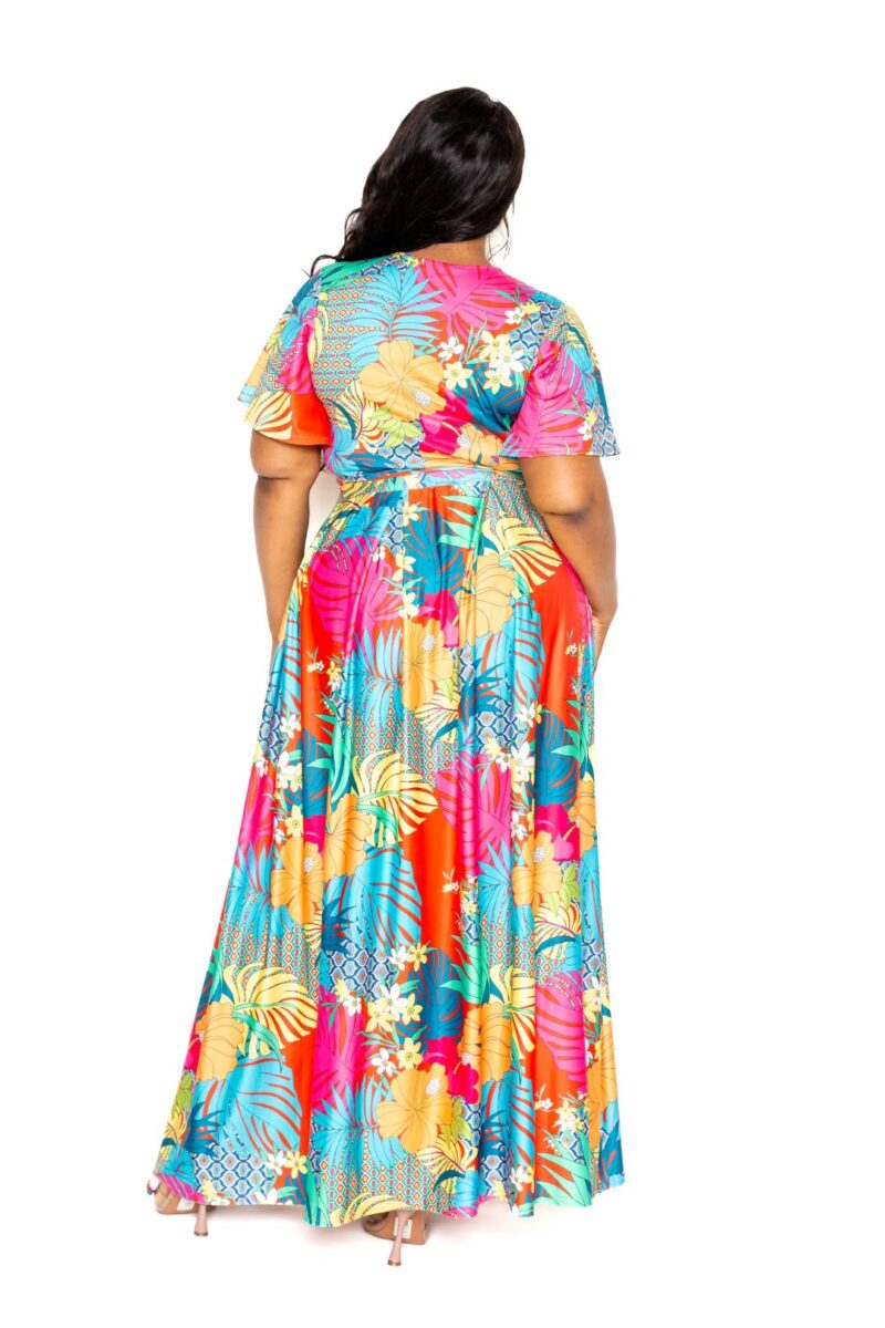 Tropical floral maxi skirt & top set - Image 8