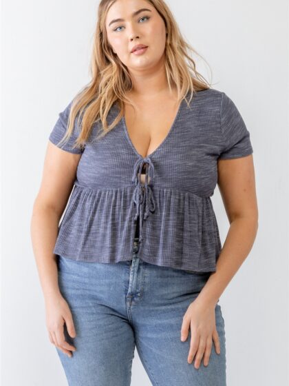 plus size denim top