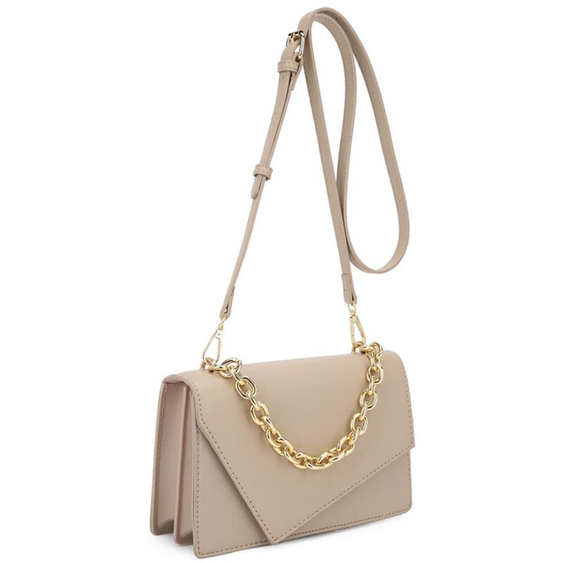 Smooth Plain Chain Link Crossbody Bag - Image 2