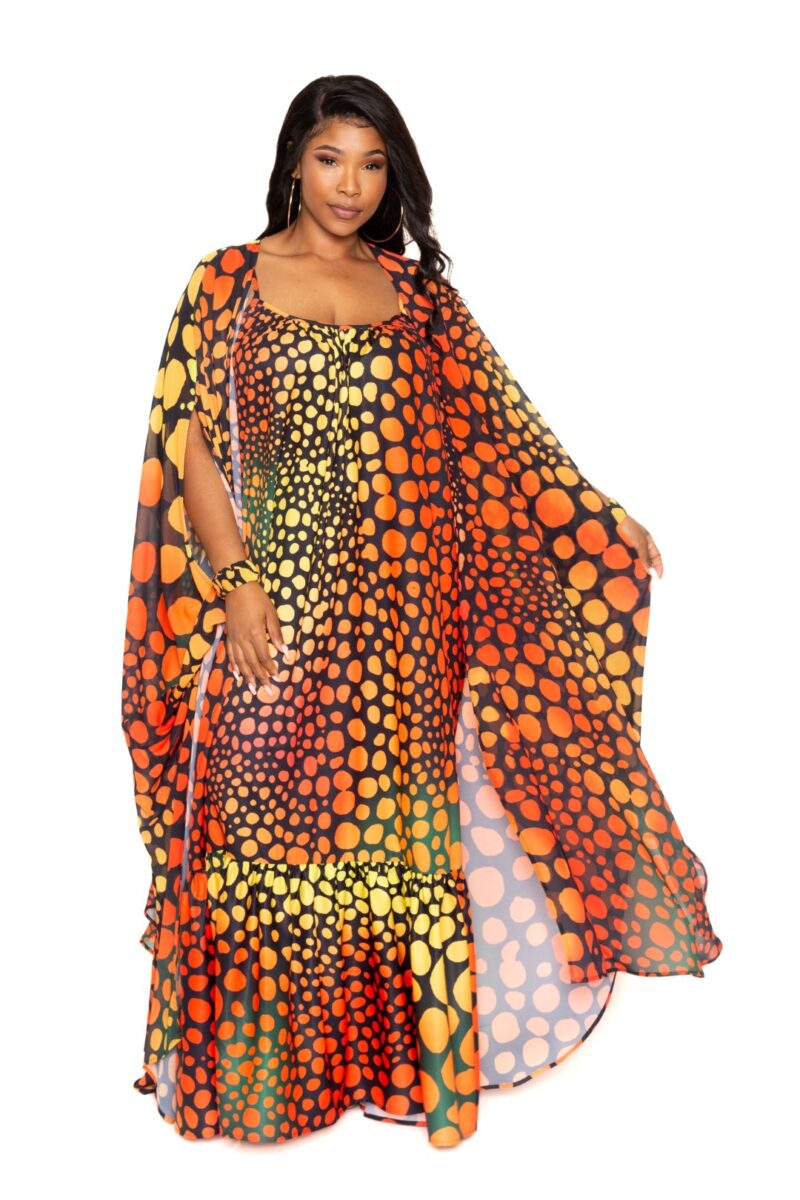 Dot Robe With Wrist Band - Image 4