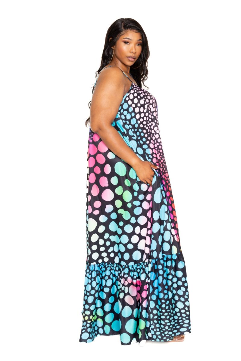 Printed Voluminous Maxi Dress - Image 4