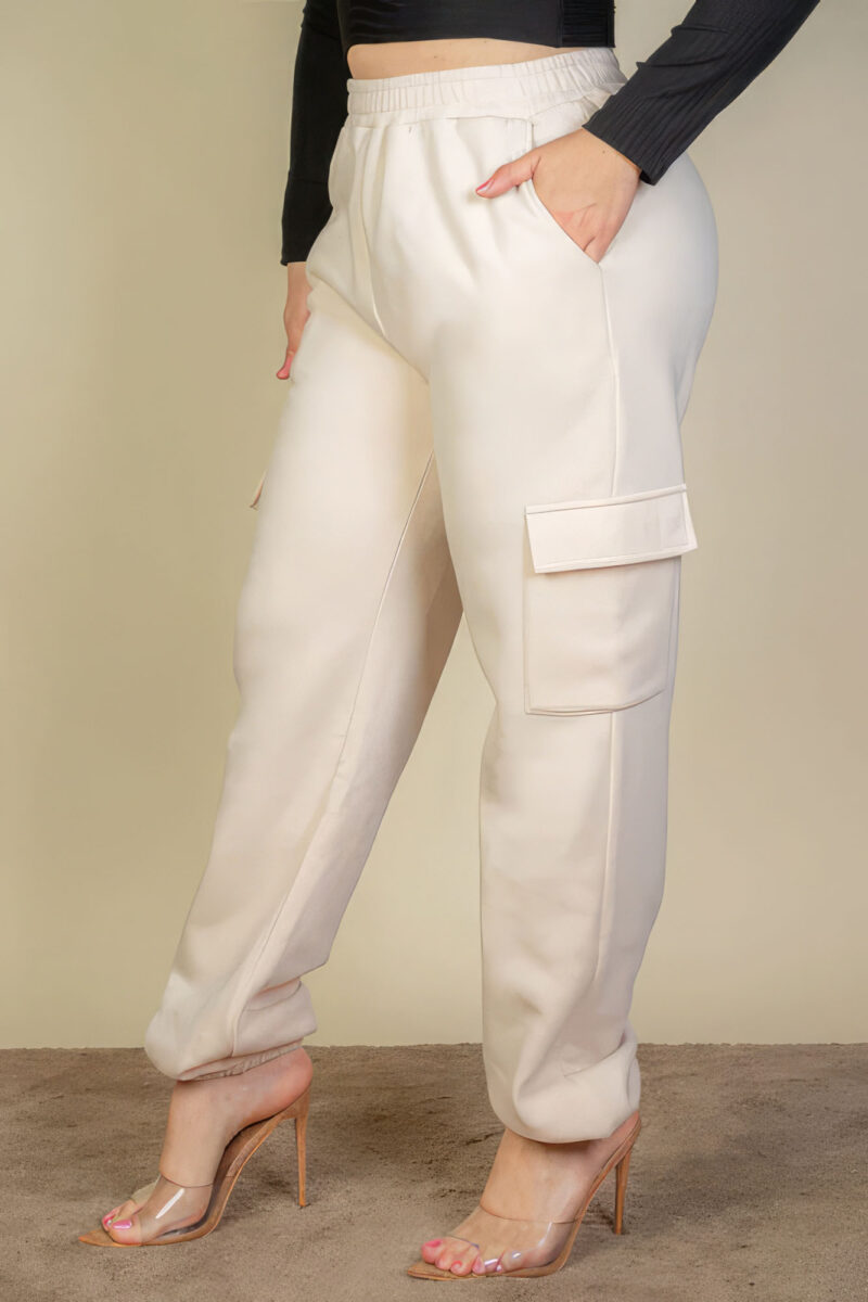 Plus Size Side Pocket Drawstring Waist Sweatpants - Image 3