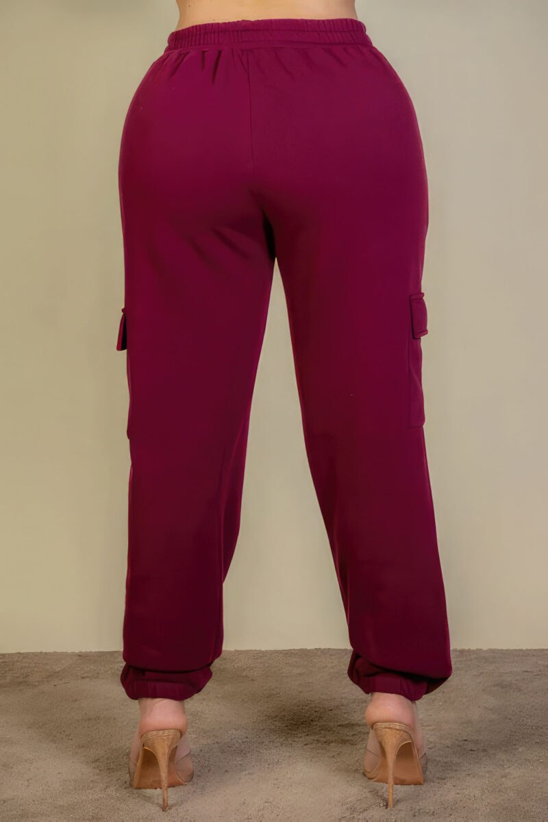 Plus Size Side Pocket Drawstring Waist Sweatpants - Image 4