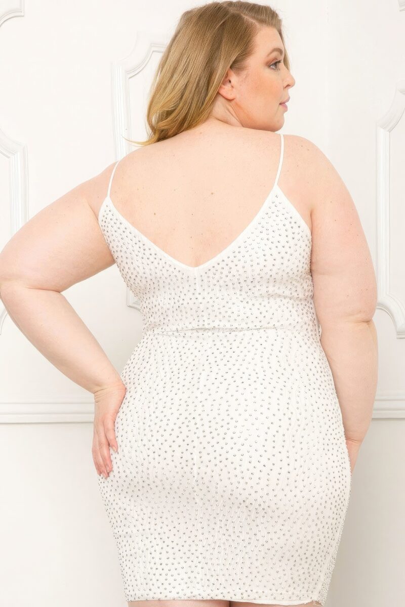 Rhinestone Body Plus Size Mini Dress - Image 2