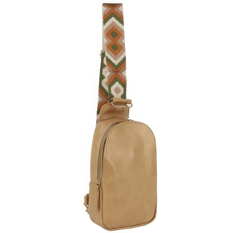 Smooth Zipper Sling Crossbody With Guitar Strap - Image 2