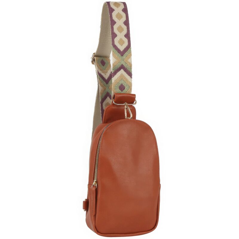 Smooth Zipper Sling Crossbody With Guitar Strap - Image 3