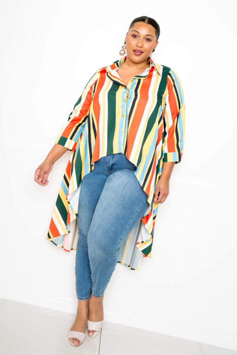 Striped Hi Low Shirt - Image 3