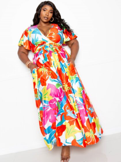 plus size floral dress