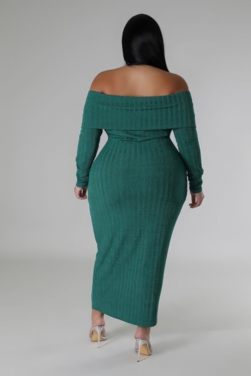 Off Shoulders Stretch Dress - Image 6