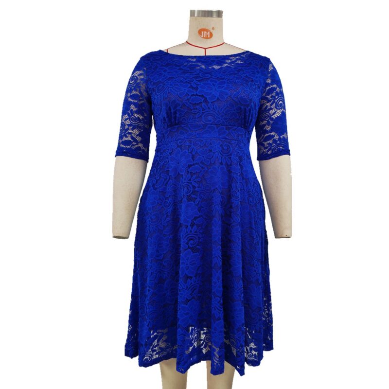 Evening Bridesmaid Lace Pocket Dress - Image 2